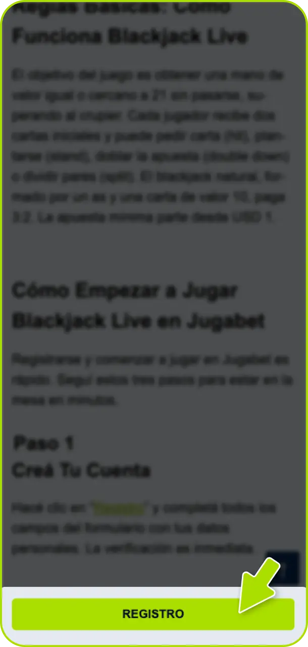 Creá tu cuenta de forma rápida y sencilla en Jugabet Argentina.