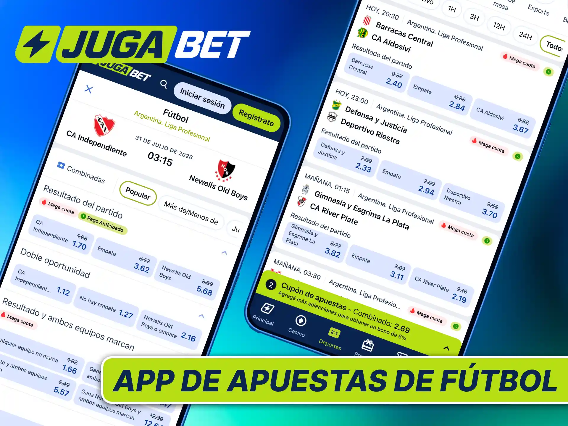 Descargá la app de Jugabet Argentina para apuestas de fútbol y pronosticá desde tu celular.