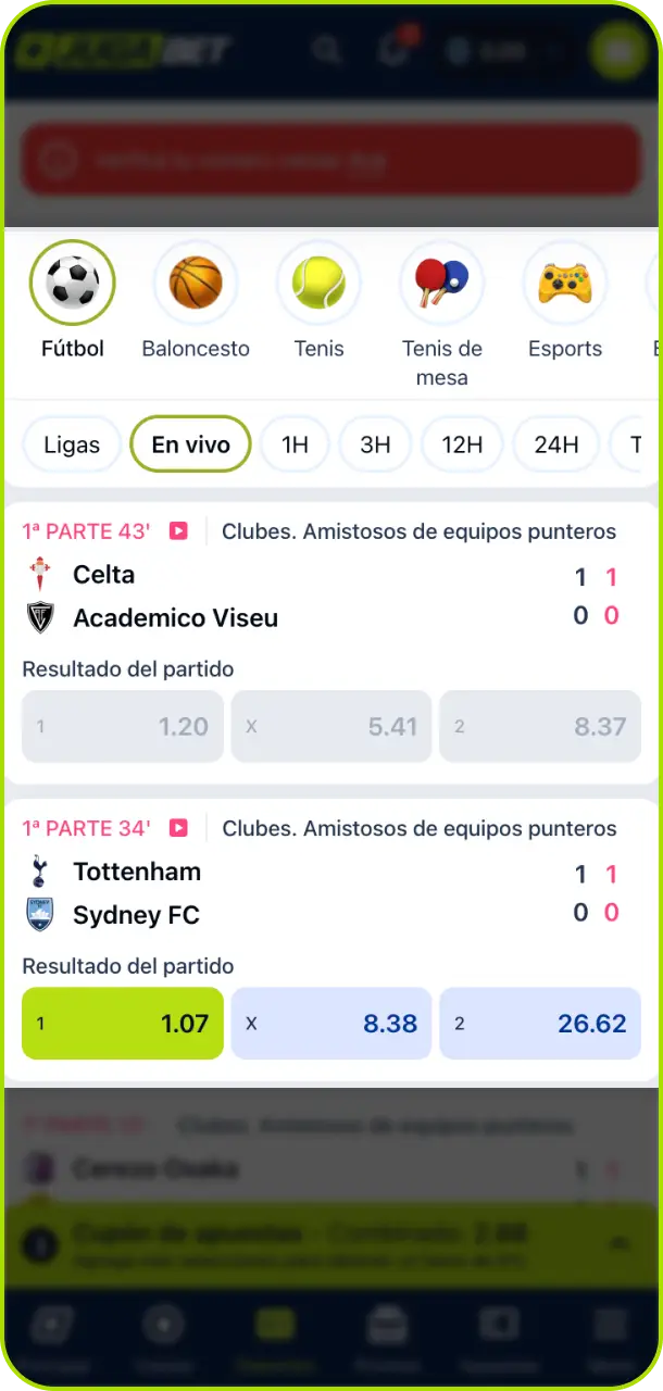 Seleccioná un mercado de apuestas de fútbol según tus preferencias en Jugabet Argentina.
