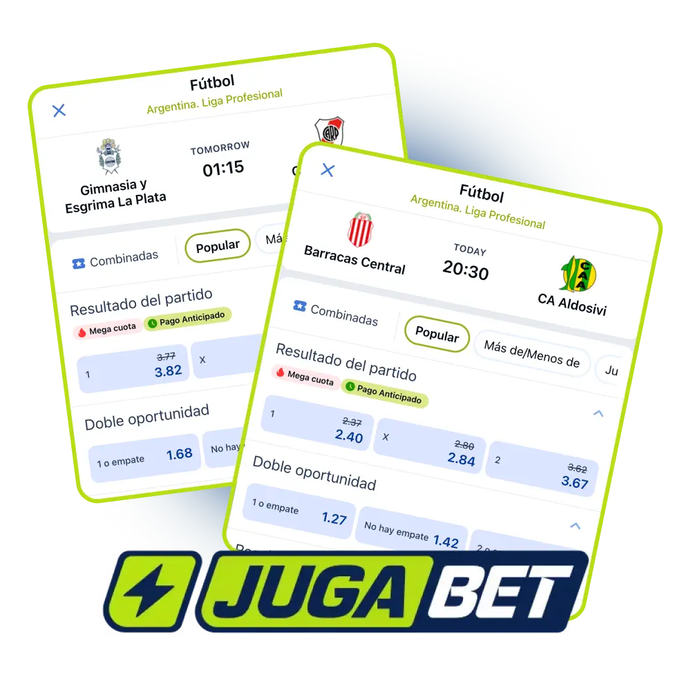 Comenzá a apostar al fútbol con Jugabet en Argentina y disfrutá de las mejores cuotas del mercado.