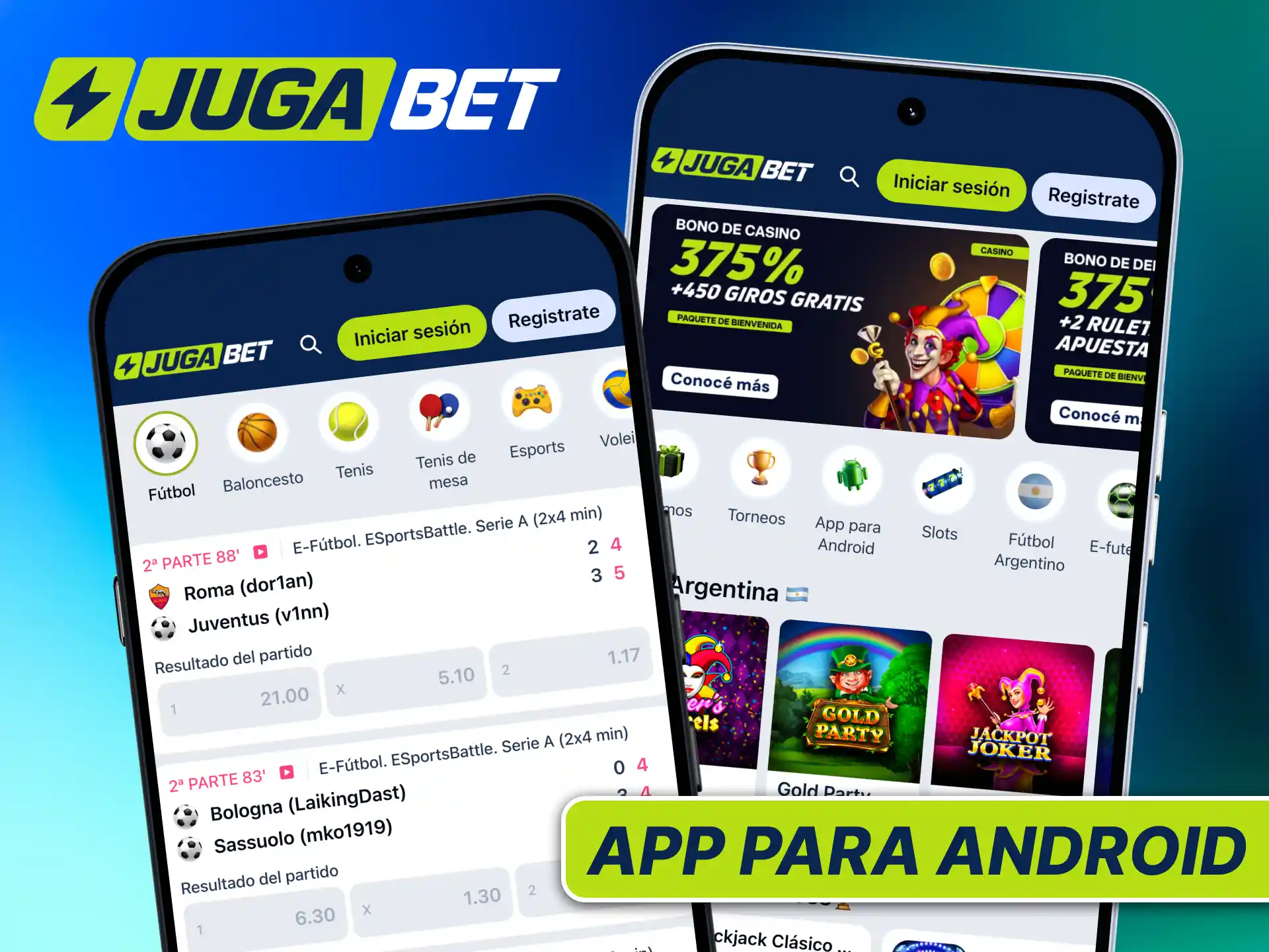 Sigue los pasos de instalación de la app de Jugabet Argentina para Android y empieza a jugar fácilmente.