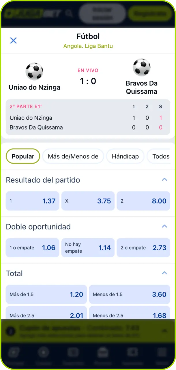Elegí el mercado y la selección más conveniente para apostar en Jugabet Argentina.