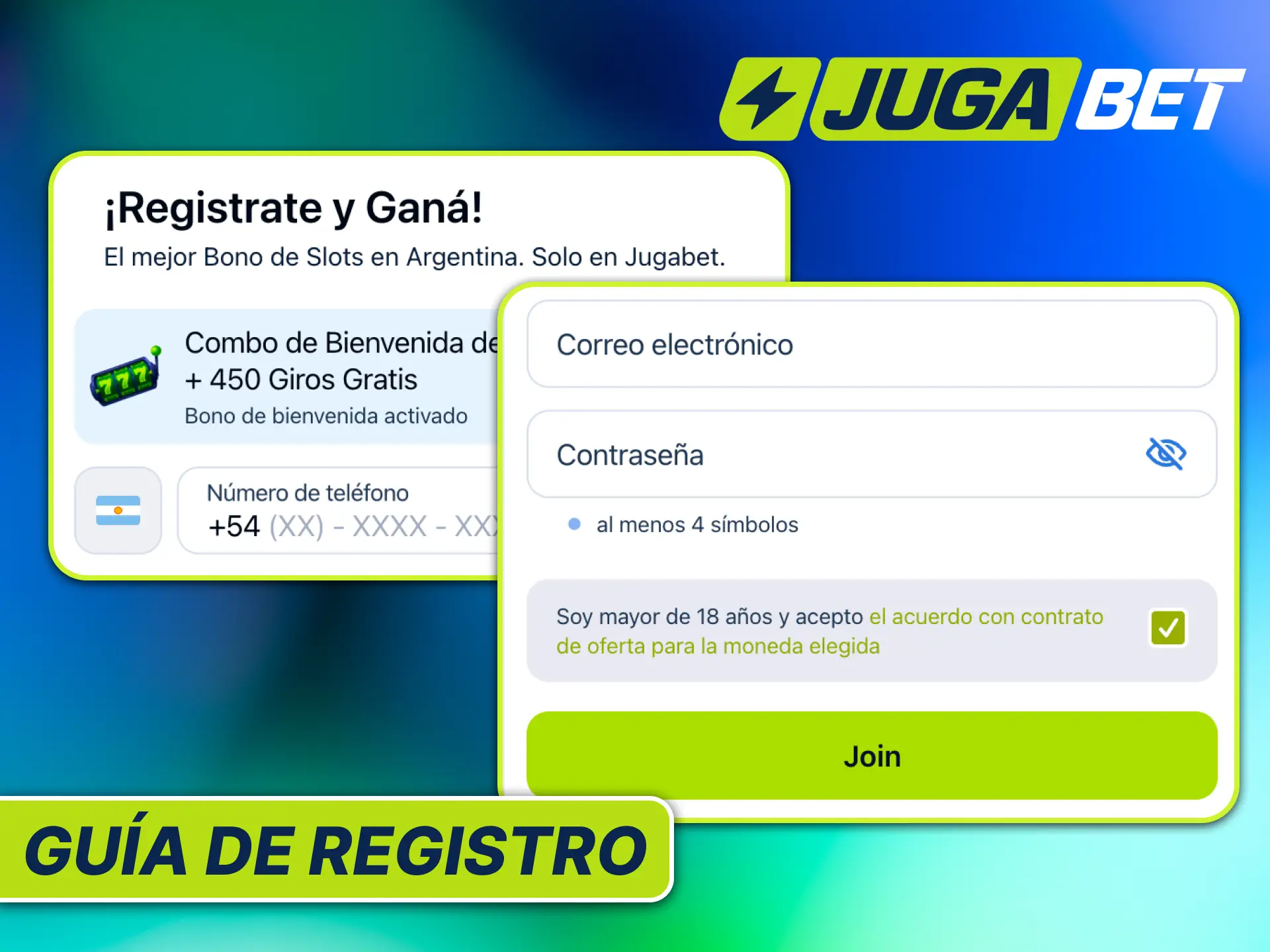 Consulta esta guía de registro en Jugabet Argentina para crear una cuenta en pocos pasos.