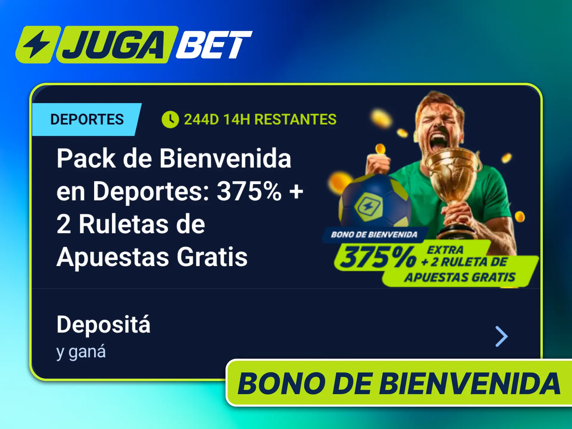 Reclama un bono de bienvenida para apuestas de tenis en Jugabet Argentina y potencia tu saldo inicial.